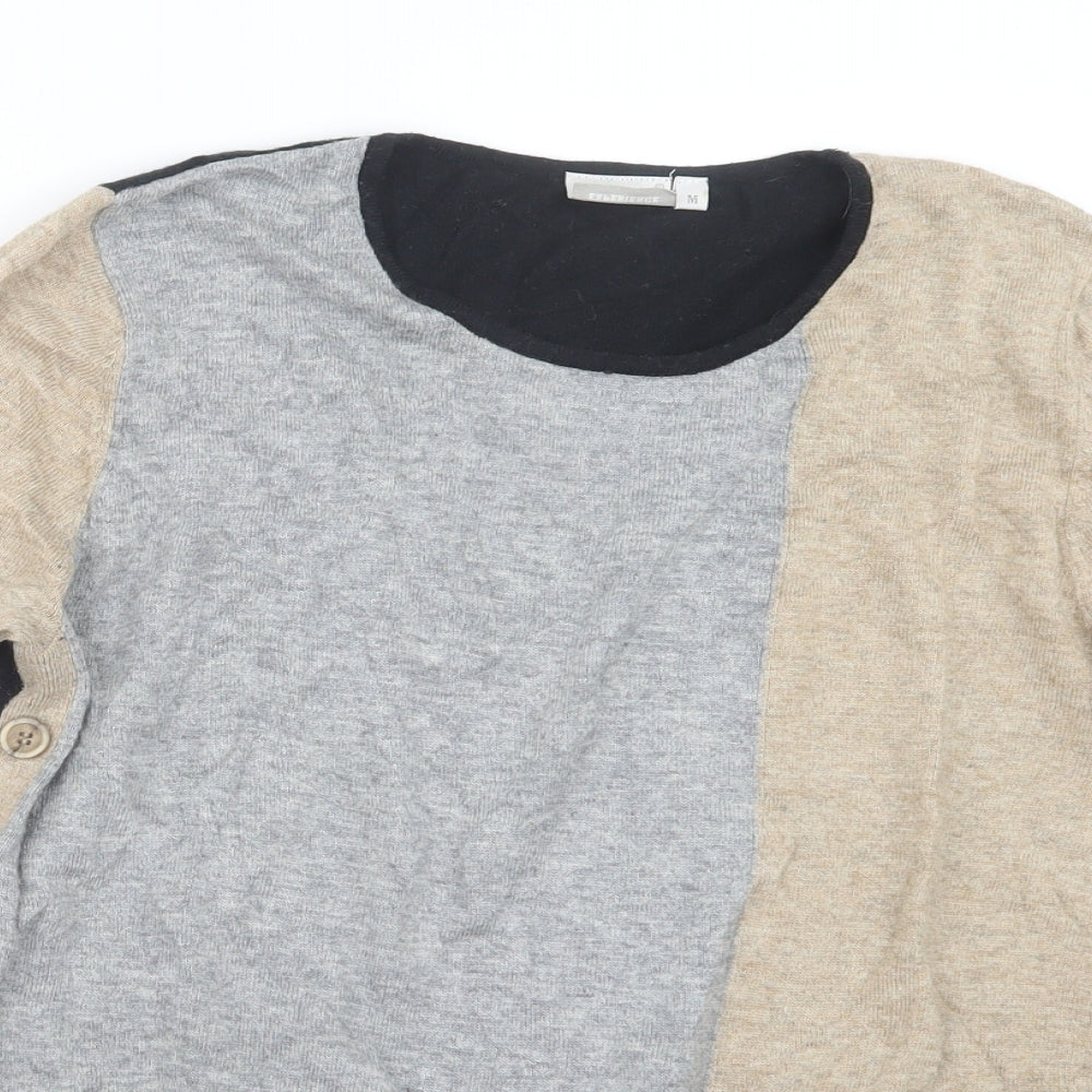 Signature Womens Beige  Knit Pullover Jumper Size M