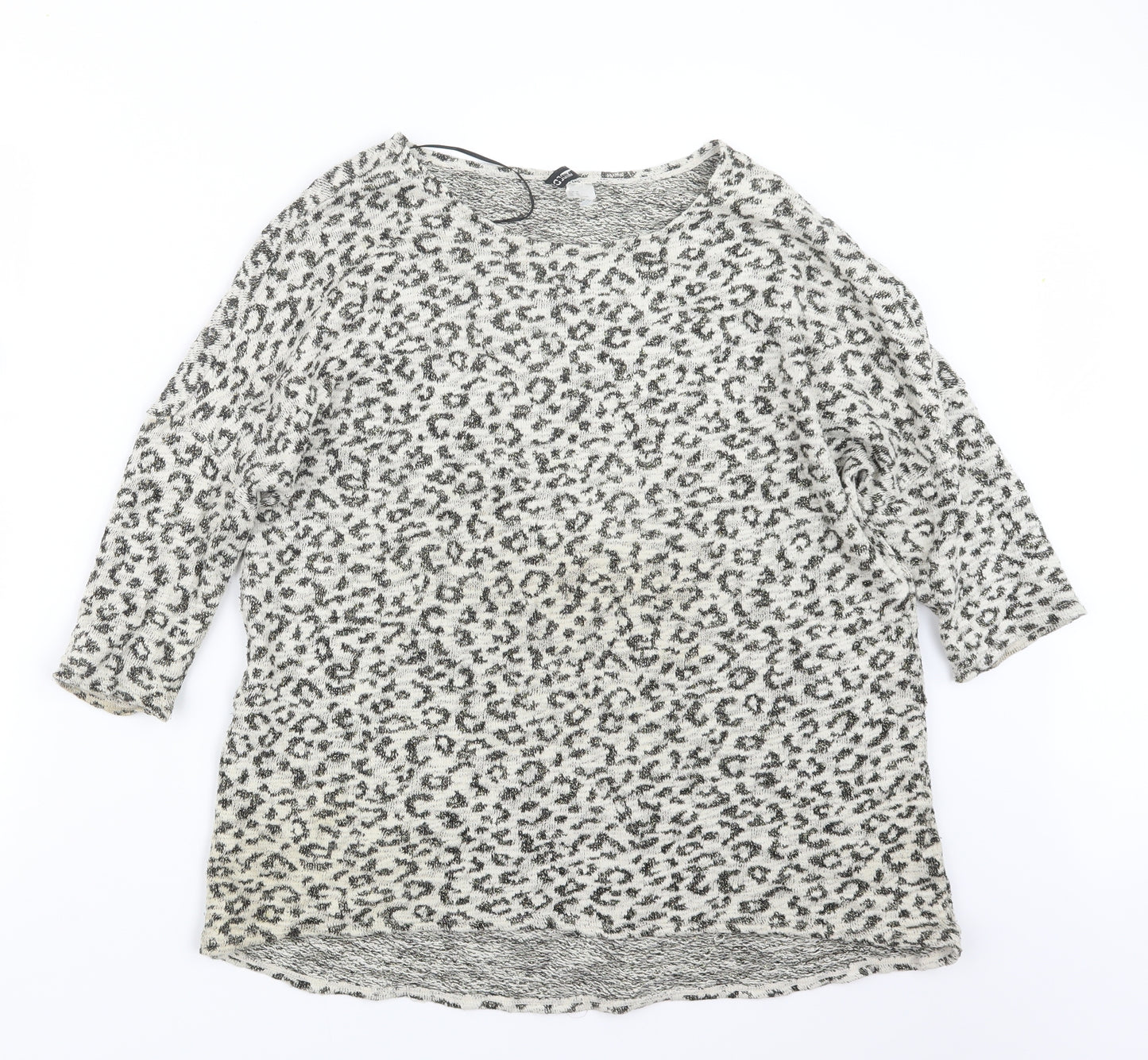 Divided by H&M Womens Black Animal Print  Pullover Jumper Size M