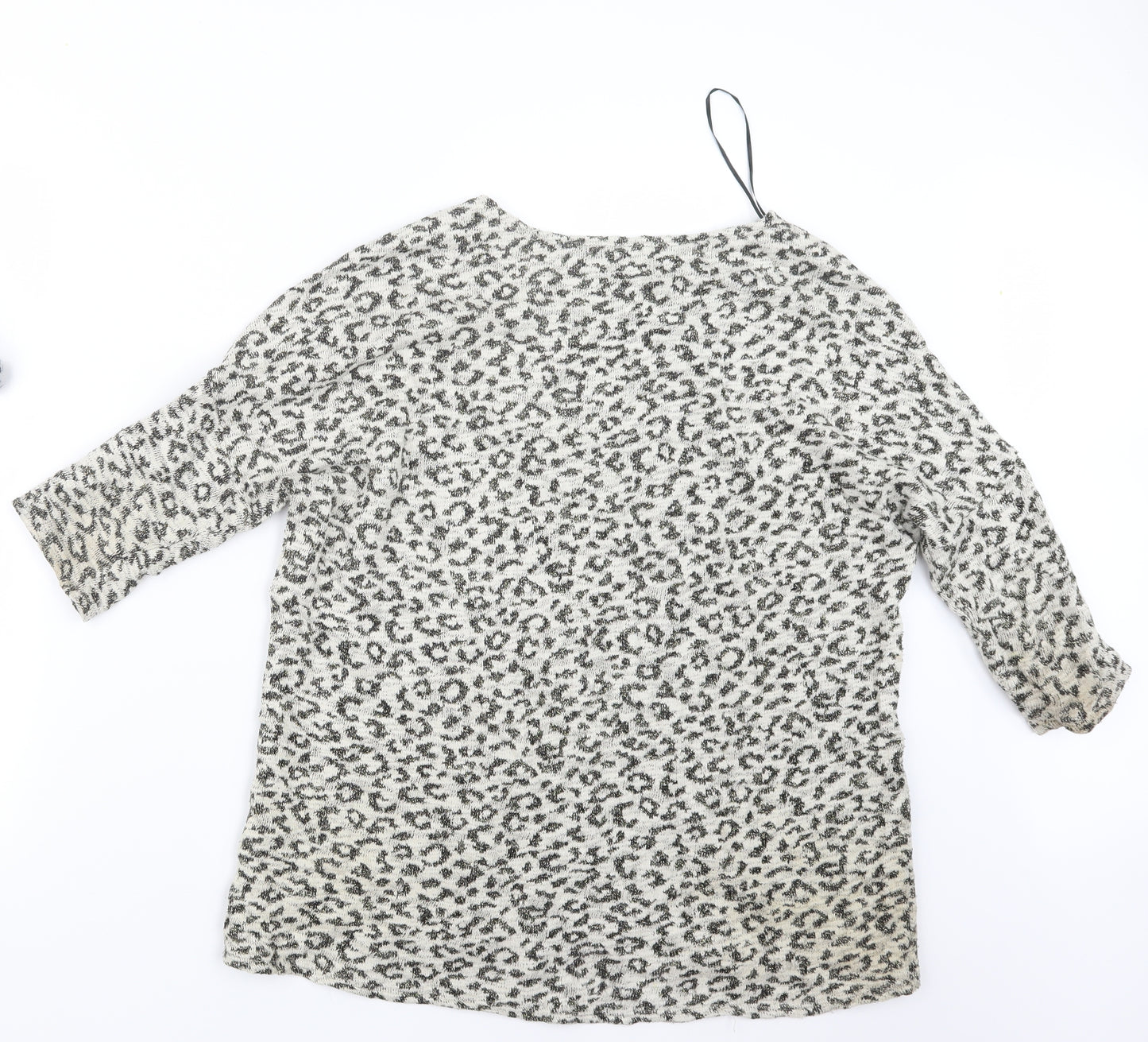 Divided by H&M Womens Black Animal Print  Pullover Jumper Size M
