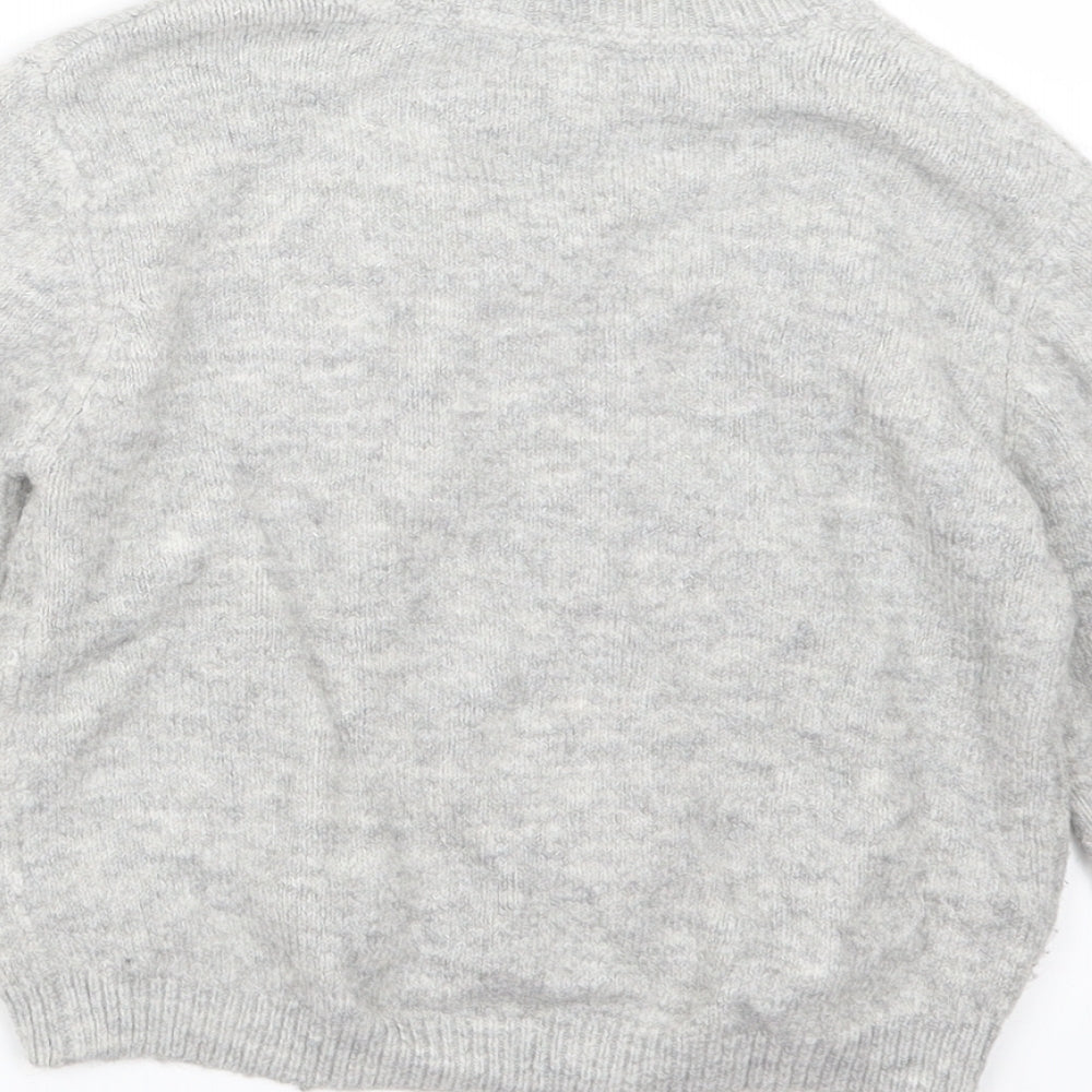 Primark Girls Grey  Knit Pullover Jumper Size 8-9 Years