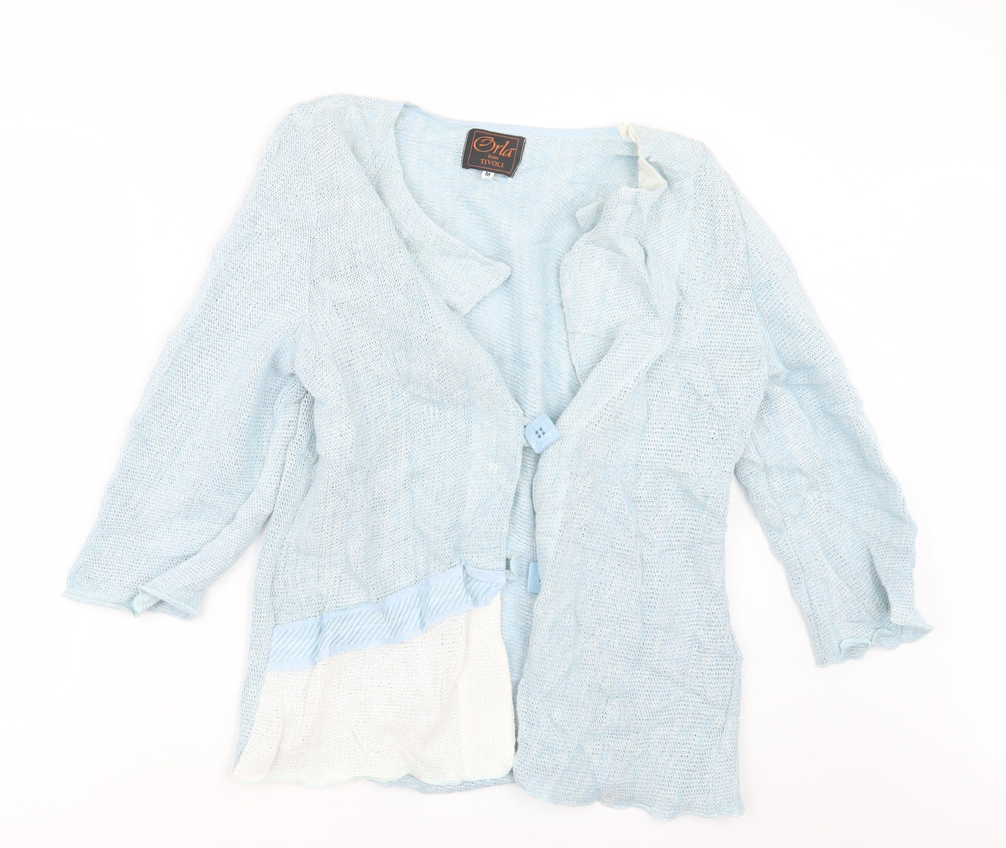 Orla Womens Blue  Knit Cardigan Jumper Size M