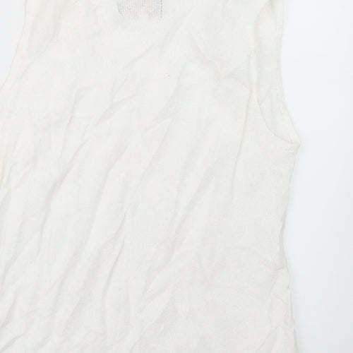 Orla Womens White  Knit Basic Tank Size M