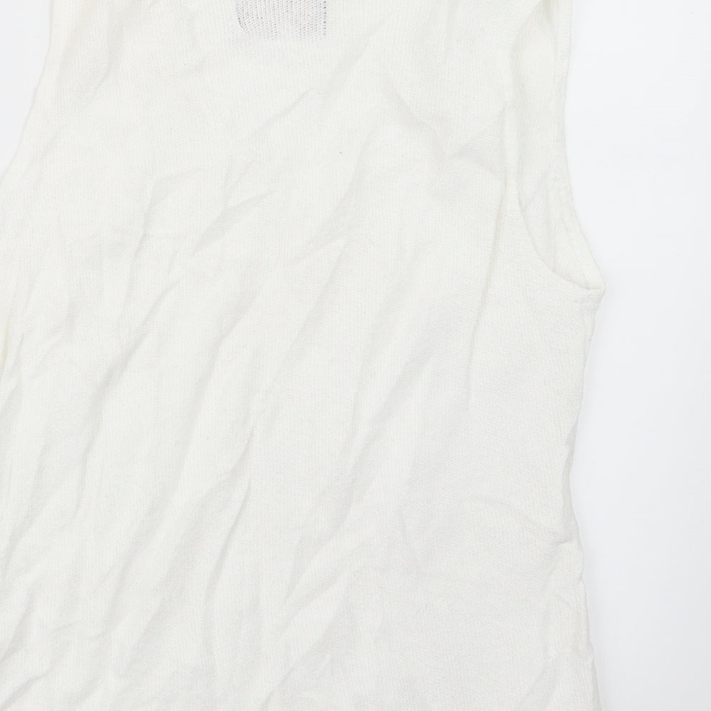Orla Womens White  Knit Basic Tank Size M
