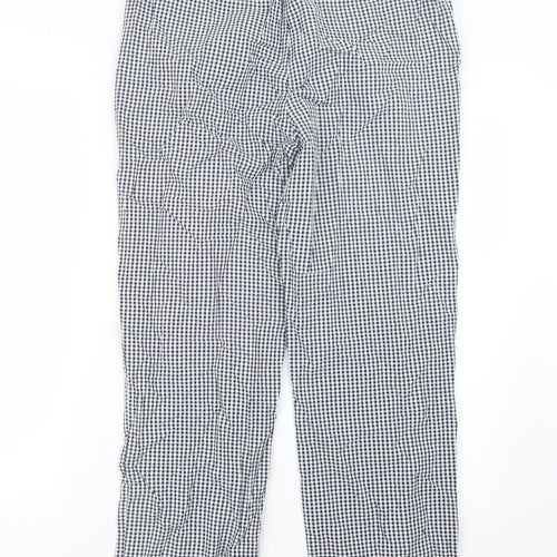Marks and Spencer Womens Blue Check  Trousers  Size 12 L27.5 in