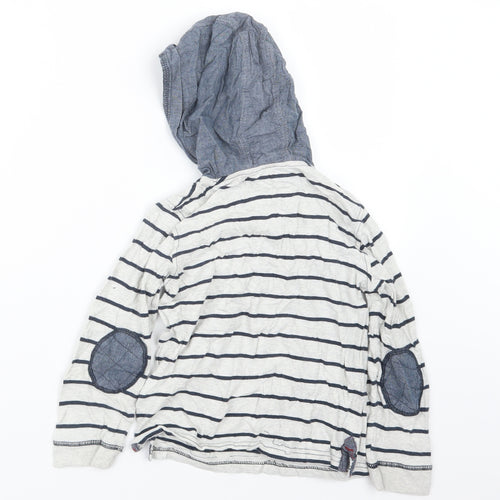 George Boys Blue Striped  Basic T-Shirt Size 4-5 Years