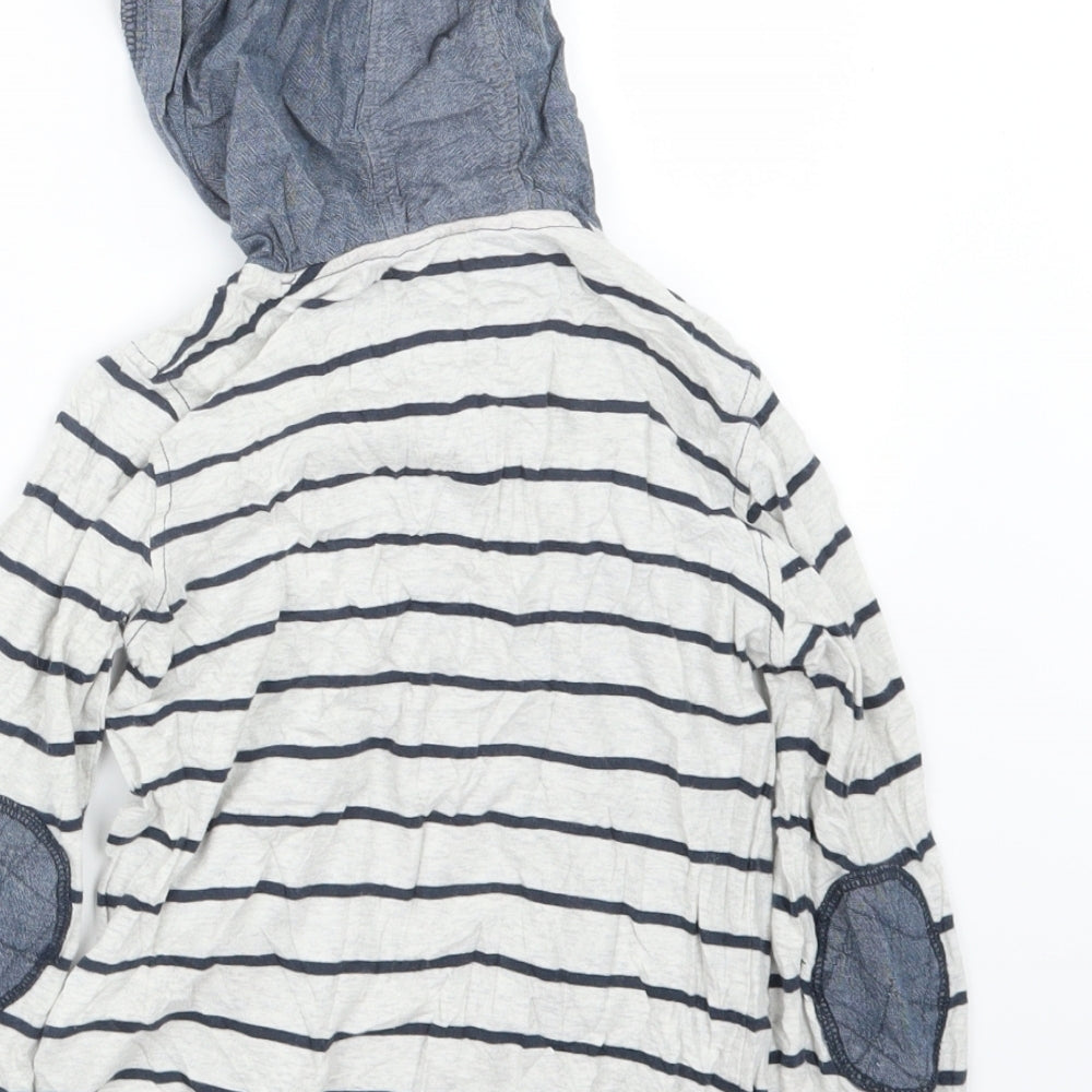 George Boys Blue Striped  Basic T-Shirt Size 4-5 Years