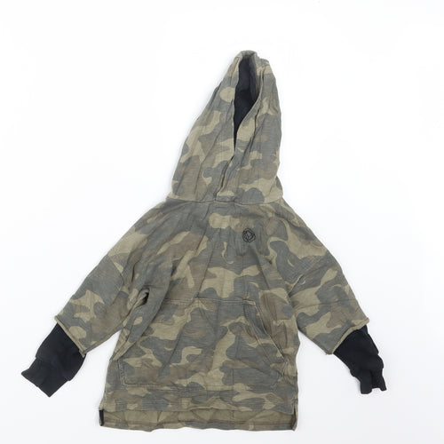 NEXT Boys Green Camouflage  Pullover Hoodie Size 4 Years