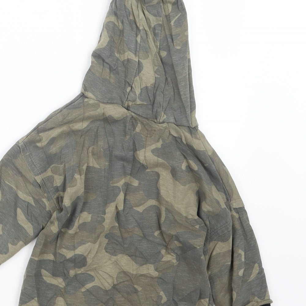 NEXT Boys Green Camouflage  Pullover Hoodie Size 4 Years