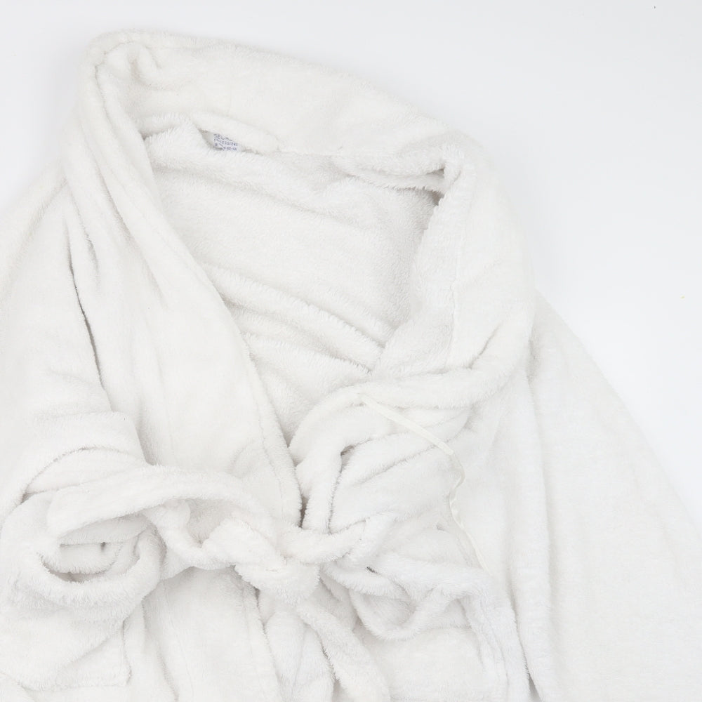 Secret Possessions Womens White Geometric  Top Robe Size 16