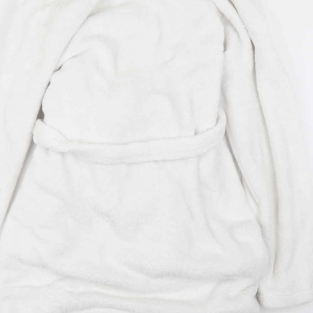 Secret Possessions Womens White Geometric  Top Robe Size 16