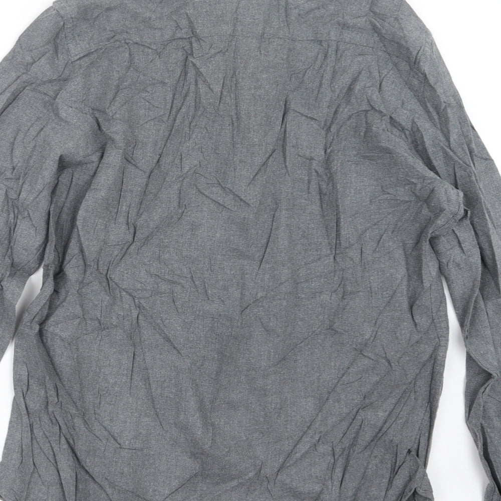 Easy Mens Grey    Button-Up Size L