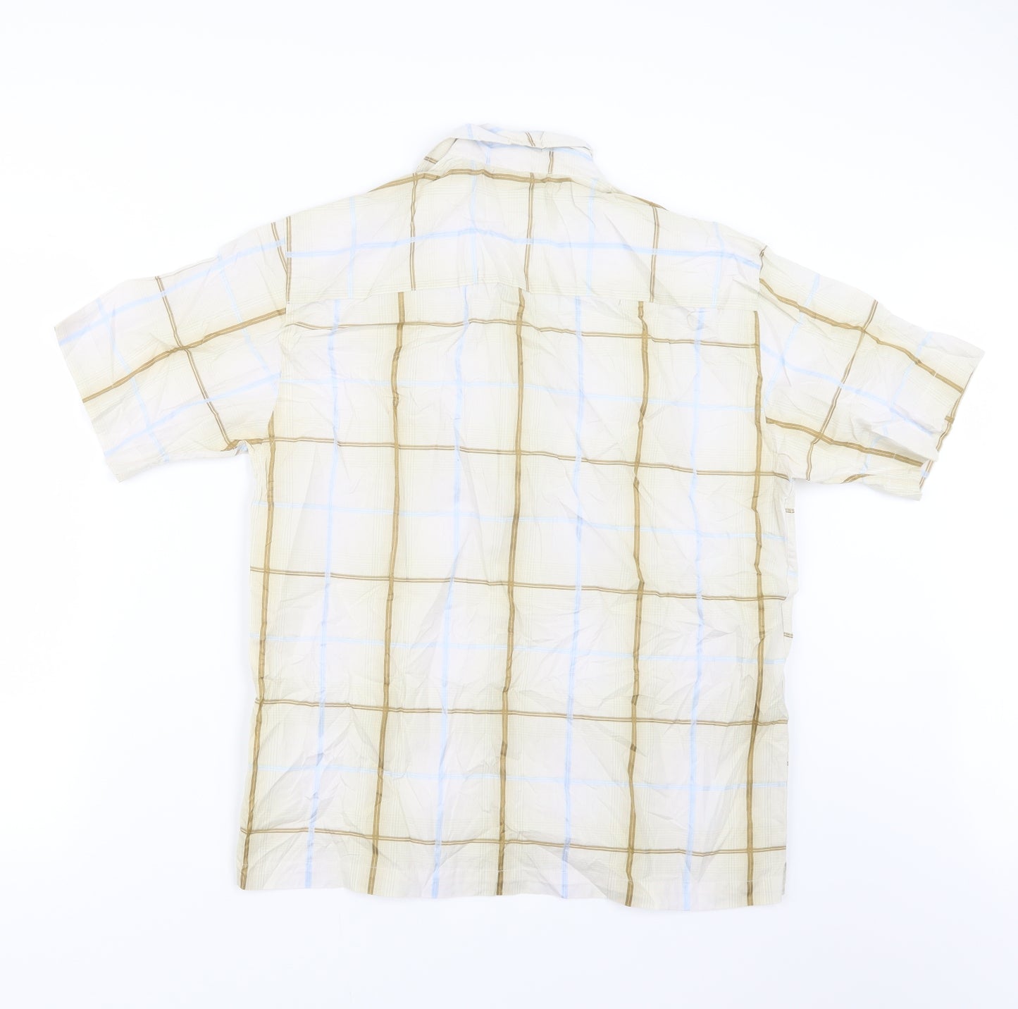 Linea Mens Blue Check   Button-Up Size S