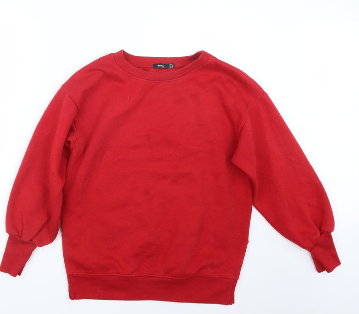 Bershka Womens Red Pullover Jumper Size S