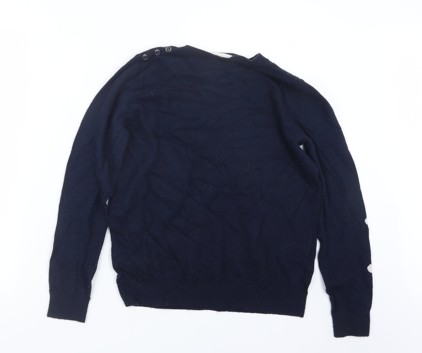 Maine Womens Blue  Knit Pullover Jumper Size 14