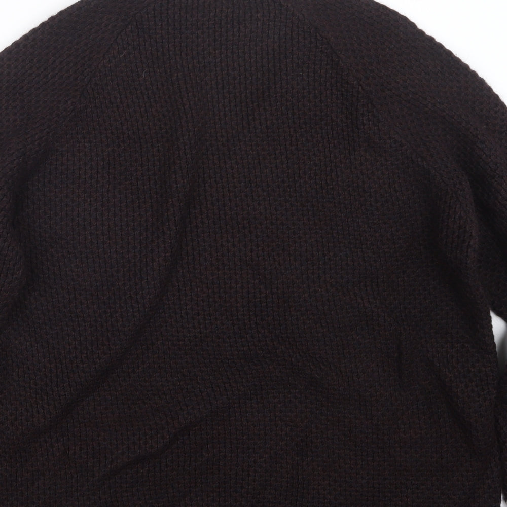 TU Mens Brown  Knit Pullover Jumper Size XL