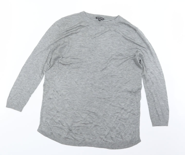 Warehouse Womens Grey Knit Pullover Jumper Size 12
