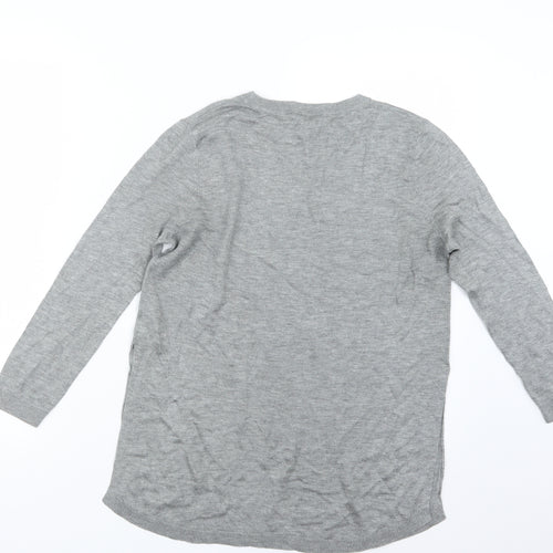 Warehouse Womens Grey  Knit Pullover Jumper Size 12