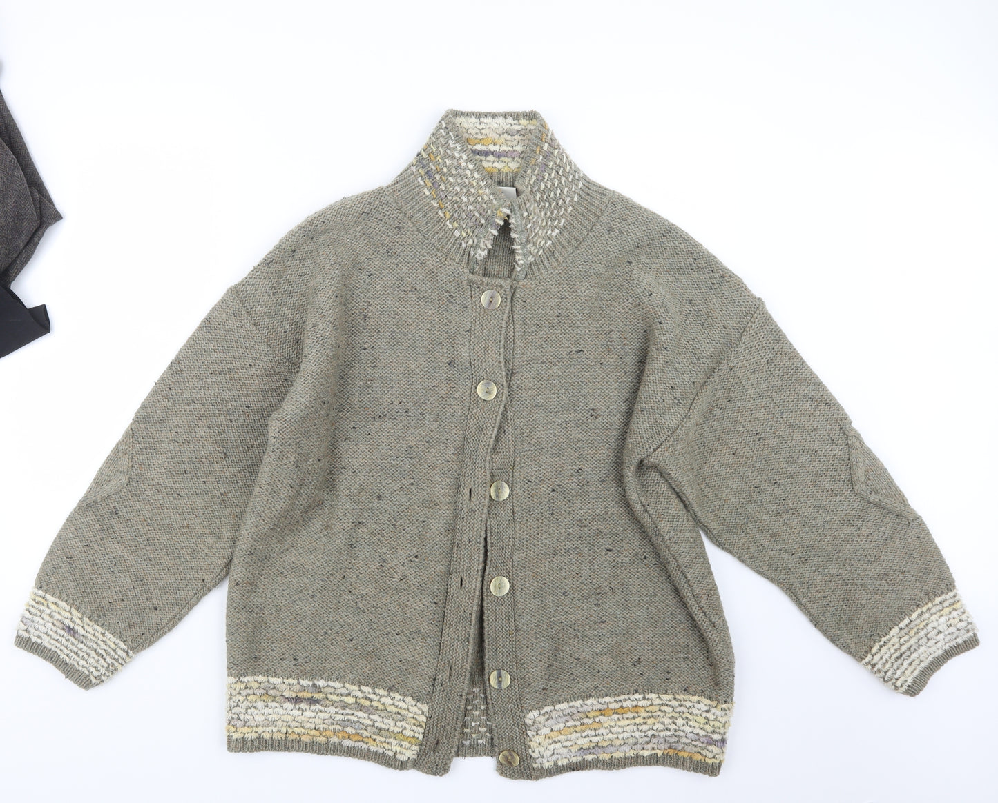 Decadence Mens Green  Knit Cardigan Jumper Size L