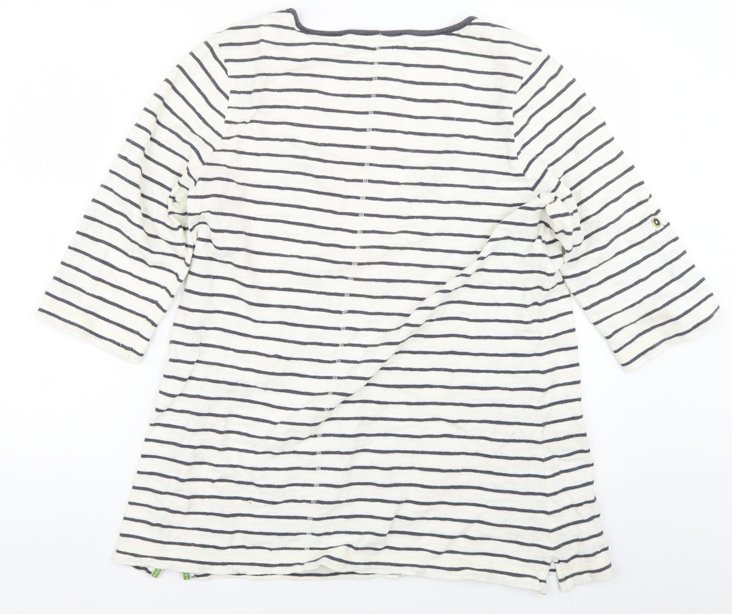 Per Una Womens White Striped  Tunic T-Shirt Size 18