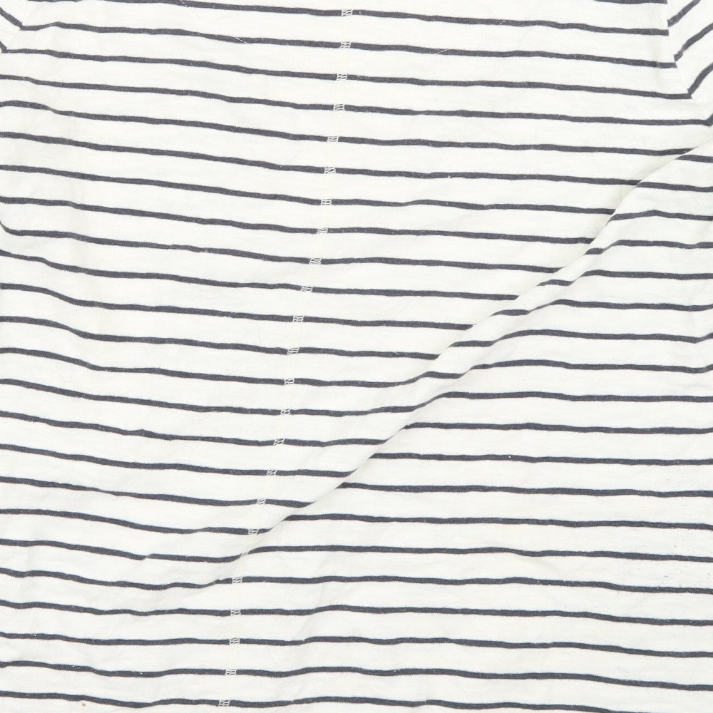 Per Una Womens White Striped  Tunic T-Shirt Size 18