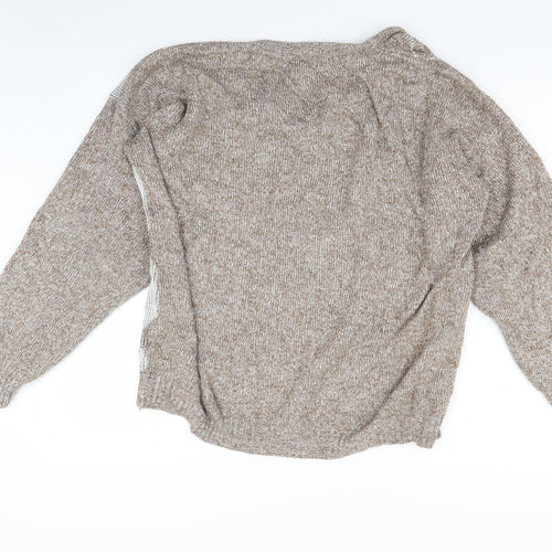 New Era Womens Brown Argyle/Diamond Knit Pullover Jumper Size L