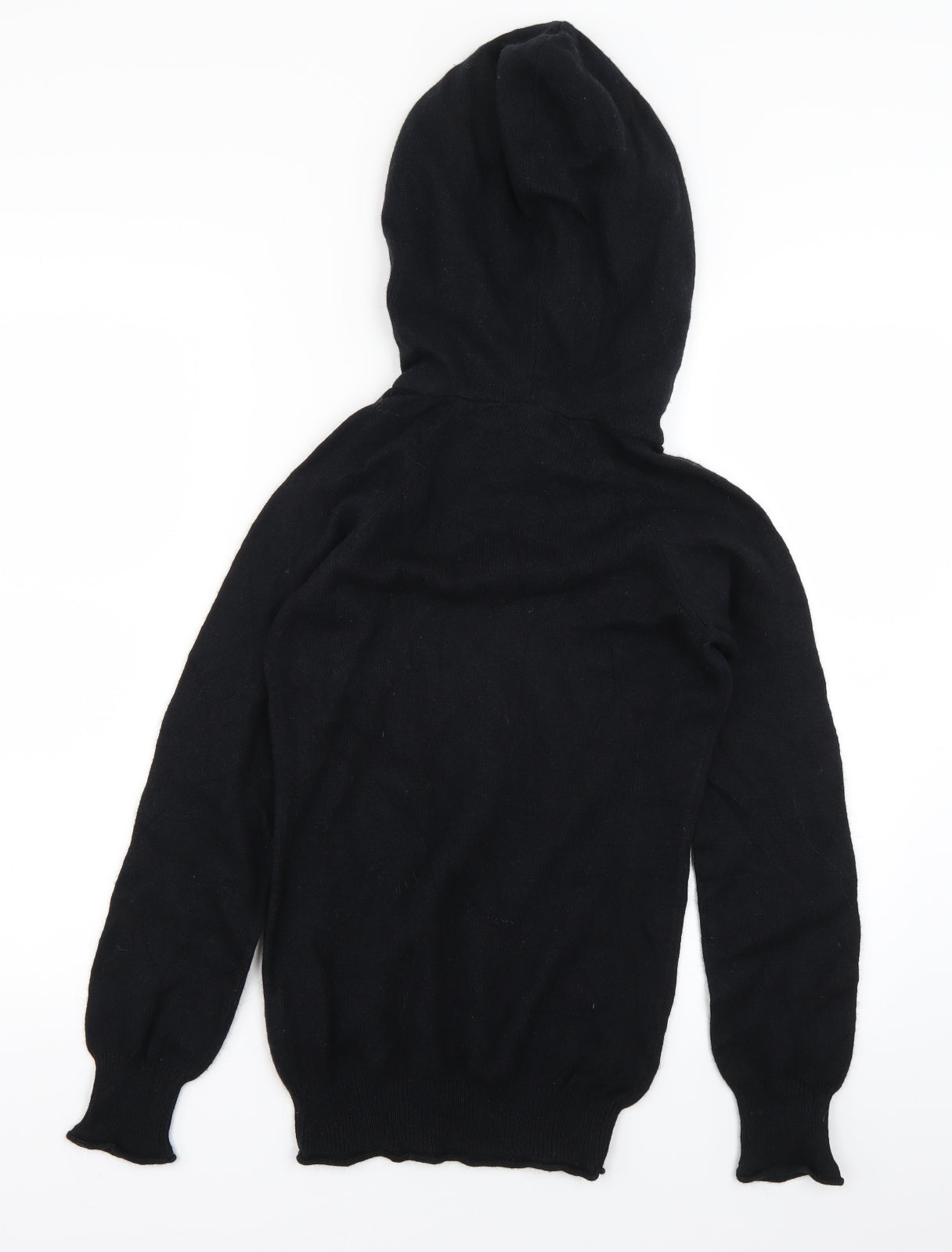 ROXY Girls Black  Knit Pullover Hoodie Size M  - Longline