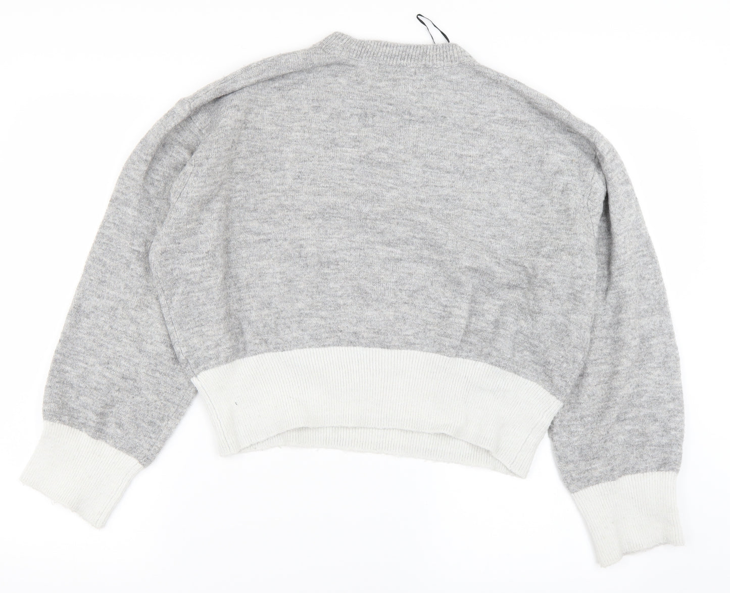 H&M Womens Grey  Knit Pullover Jumper Size XS  - Cropped