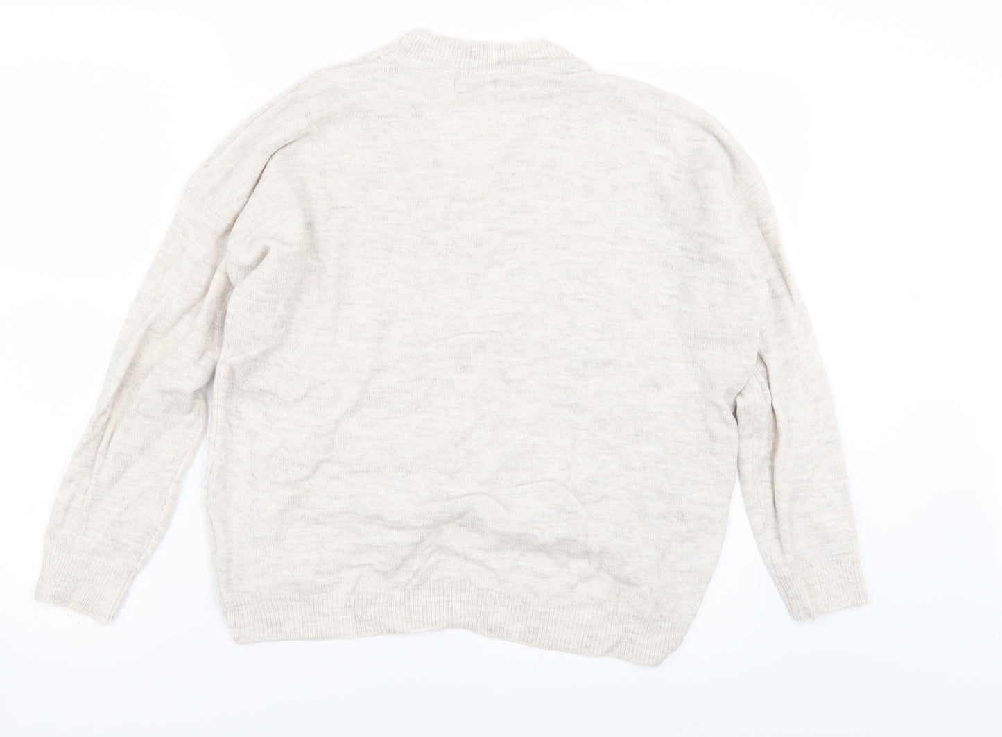 M&Co Mens Beige   Pullover Jumper Size M