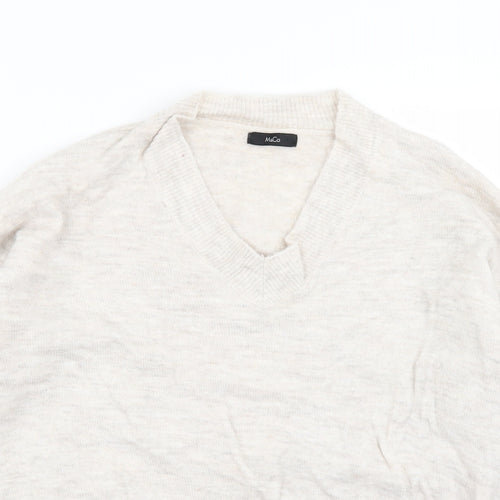 M&Co Mens Beige   Pullover Jumper Size M