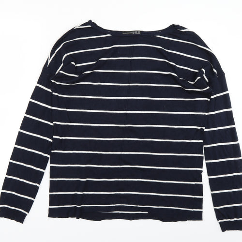 Atmosphere Womens Blue Striped Knit Pullover Jumper Size 14