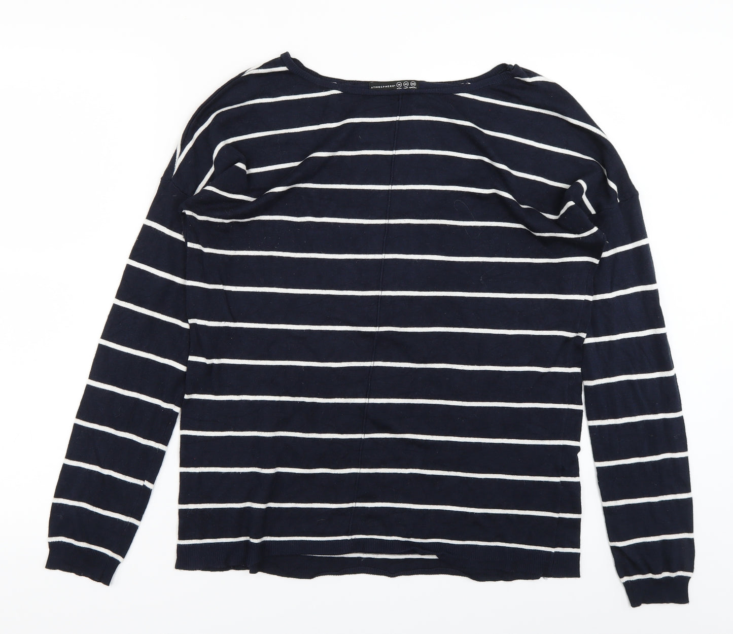 Atmosphere Womens Blue Striped Knit Pullover Jumper Size 14