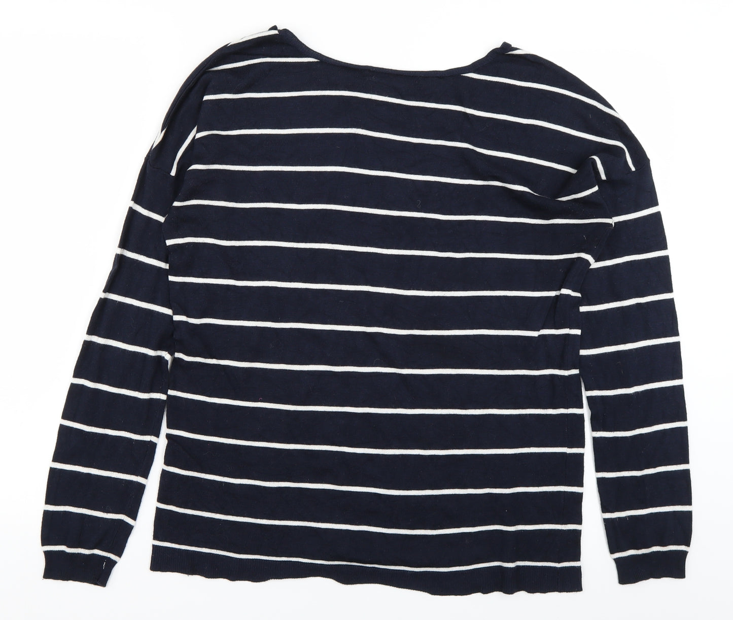 Atmosphere Womens Blue Striped Knit Pullover Jumper Size 14
