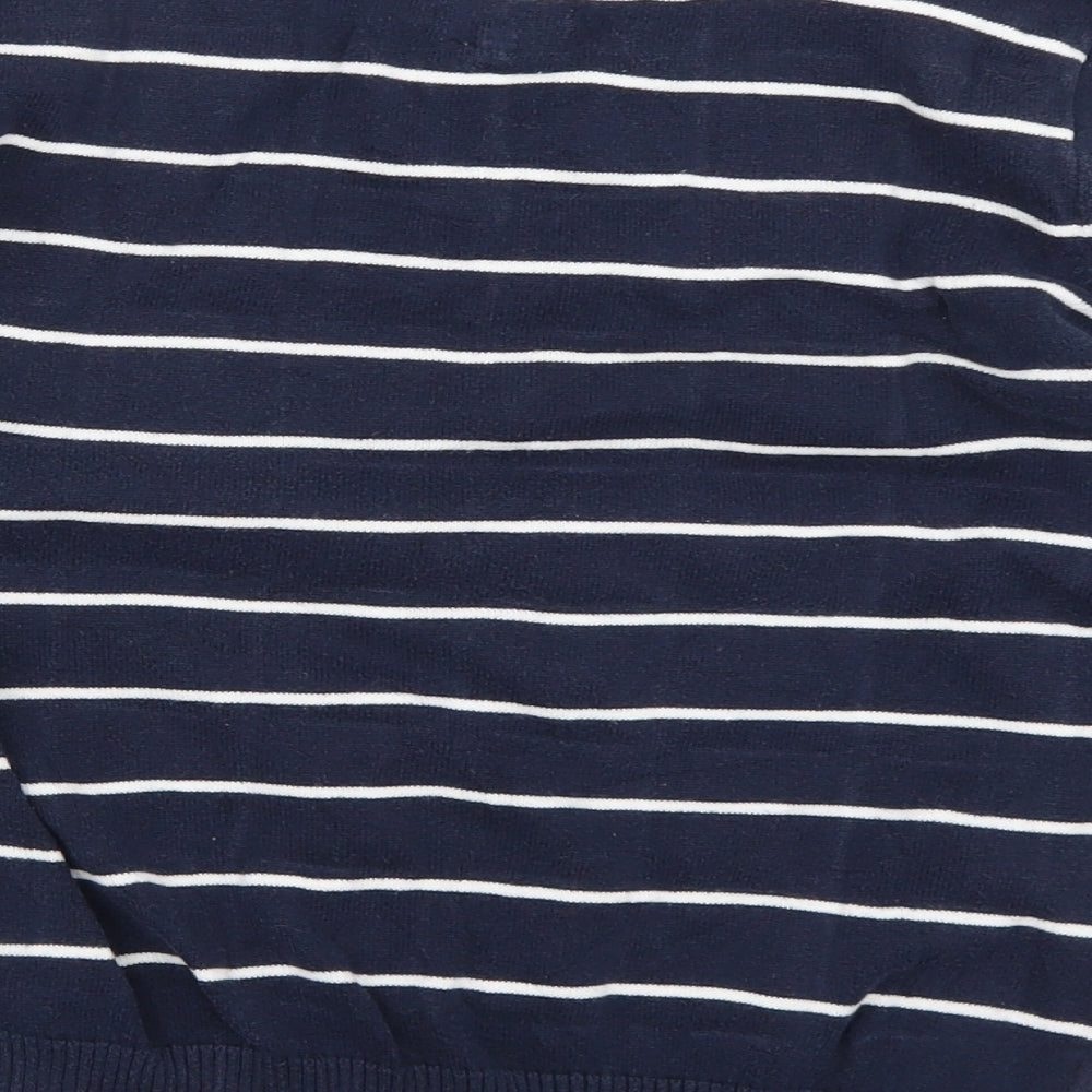 Country Rose Womens Blue Striped Knit Pullover Jumper Size S