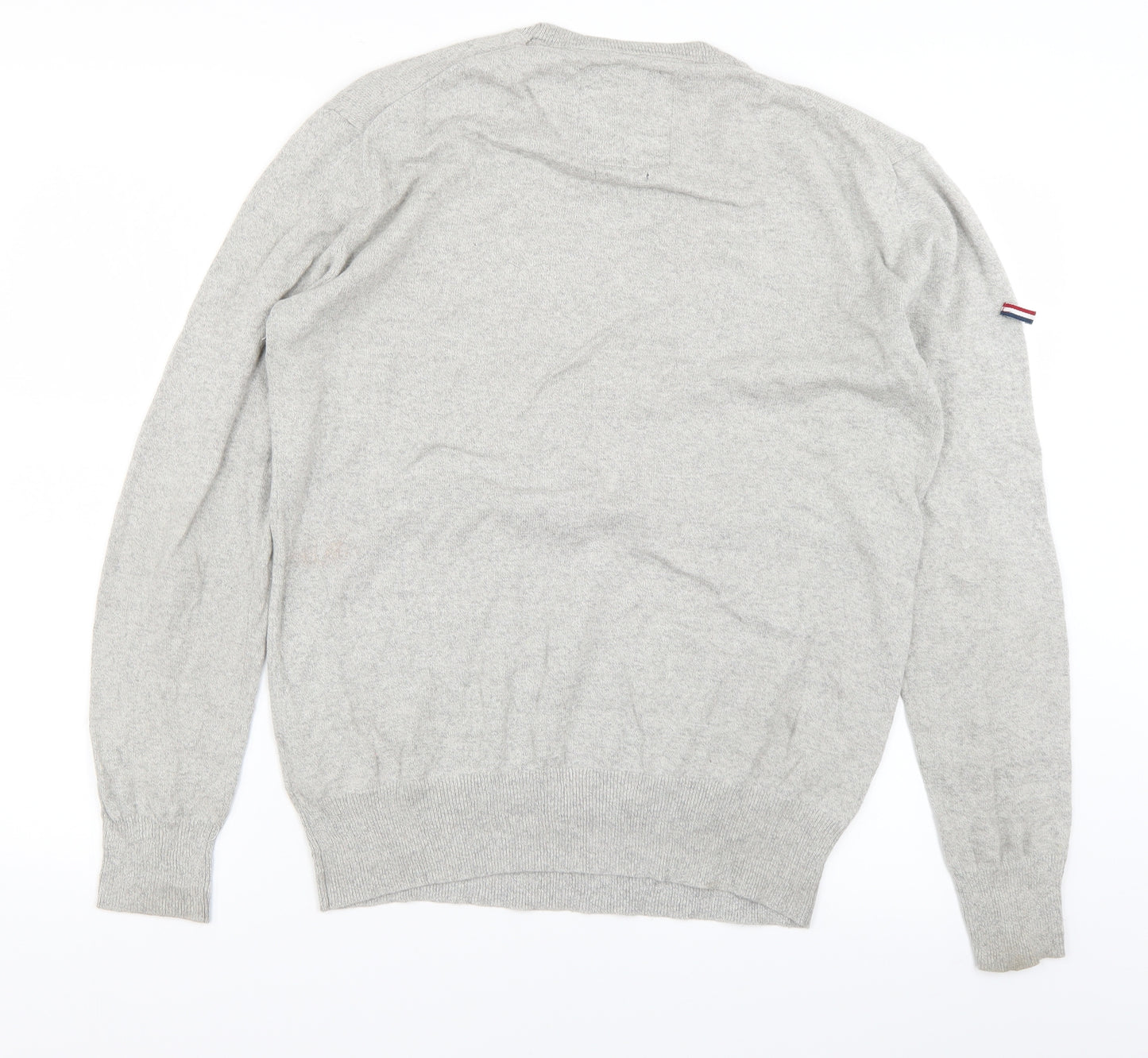 Superdry Mens Grey  Knit Pullover Jumper Size M