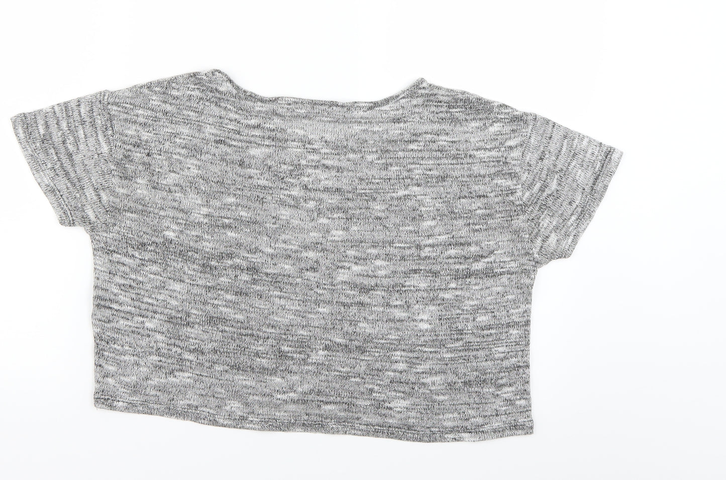 Only Womens Grey   Cropped T-Shirt Size S