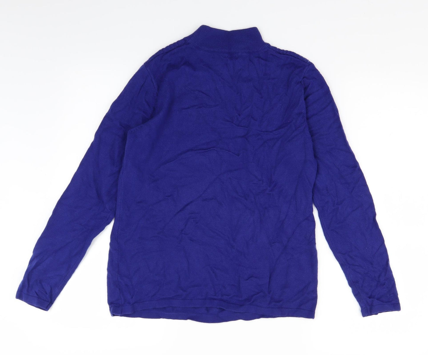 Bm Colelction Womens Blue  Knit Pullover Jumper Size S