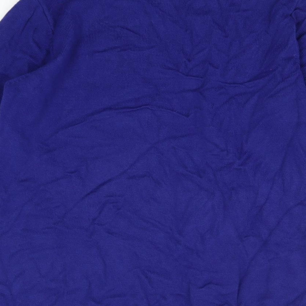 Bm Colelction Womens Blue  Knit Pullover Jumper Size S
