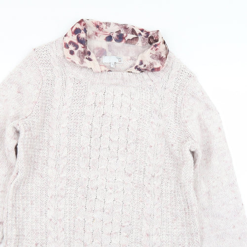 NXT Womens Pink Floral Knit Pullover Jumper Size 14