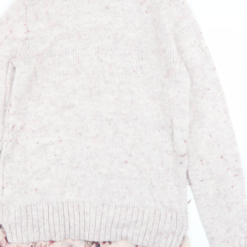 NXT Womens Pink Floral Knit Pullover Jumper Size 14