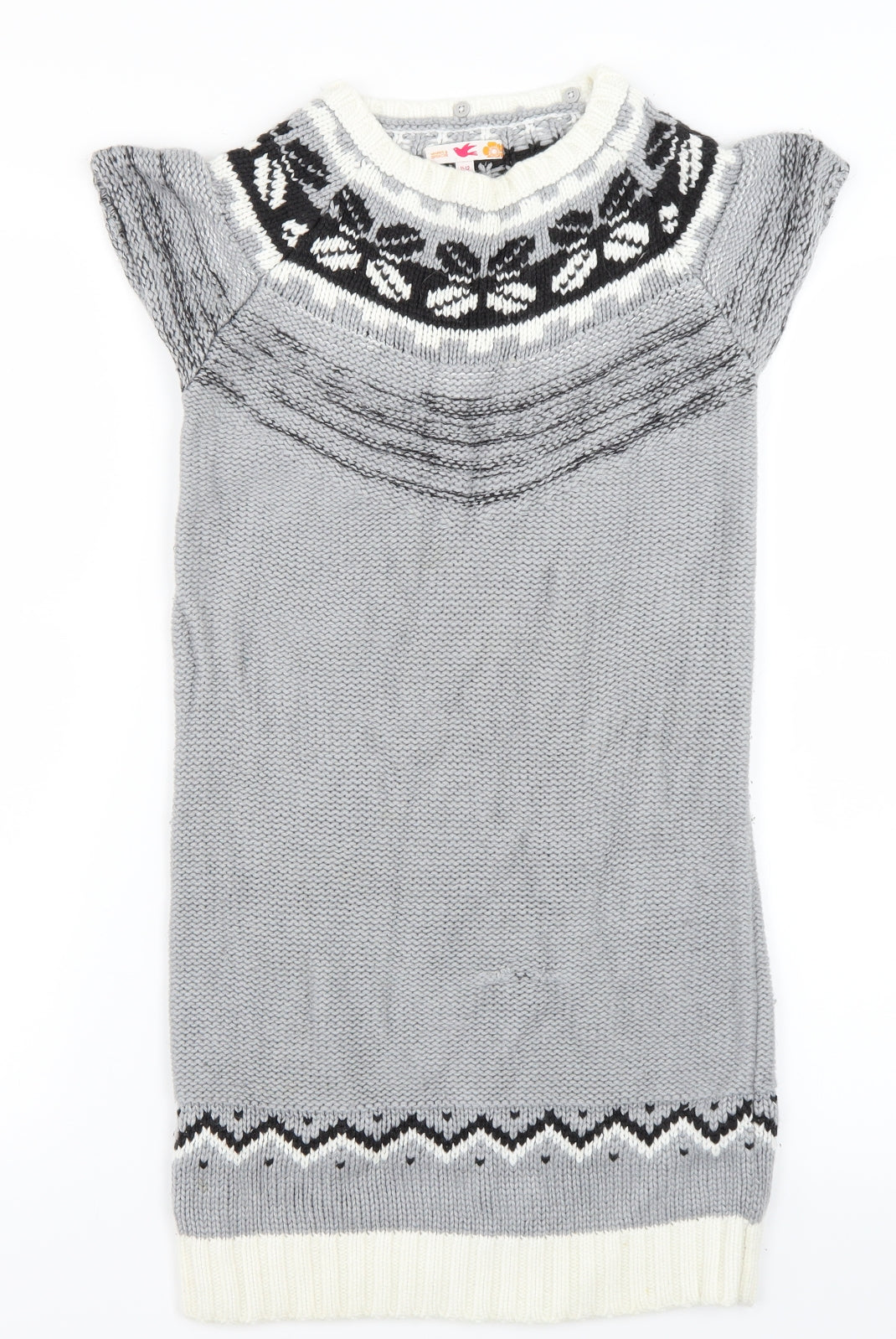 Marks & Spencer Girls Grey  Knit Jumper Dress  Size 11-12 Years