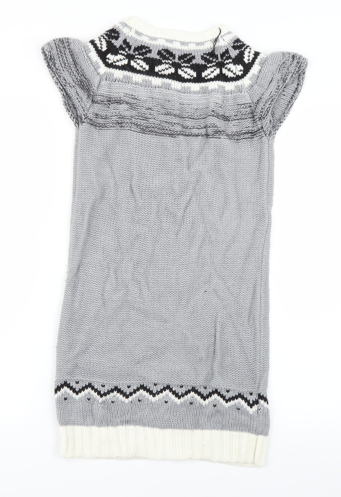 Marks & Spencer Girls Grey  Knit Jumper Dress  Size 11-12 Years