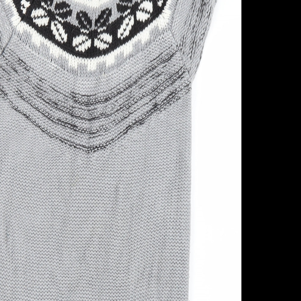 Marks & Spencer Girls Grey  Knit Jumper Dress  Size 11-12 Years