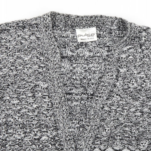 Pulse Womens Black  Knit Cardigan Jumper Size S