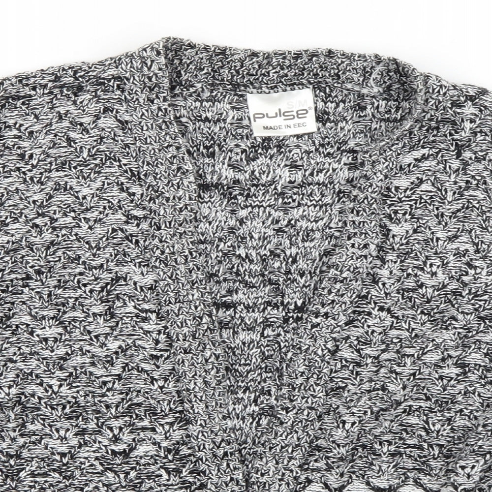 Pulse Womens Black  Knit Cardigan Jumper Size S