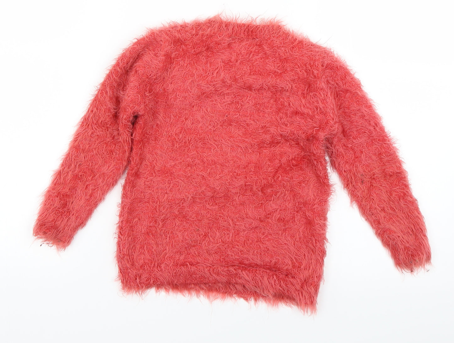 M&Co Girls Red  Knit Pullover Jumper Size 3-4 Years