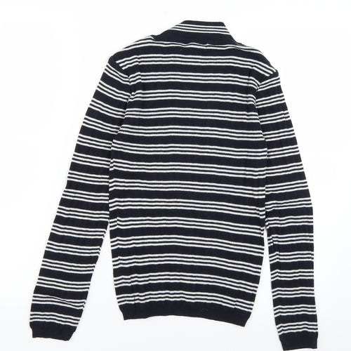 Primark Womens Blue Striped Knit Pullover Jumper Size S