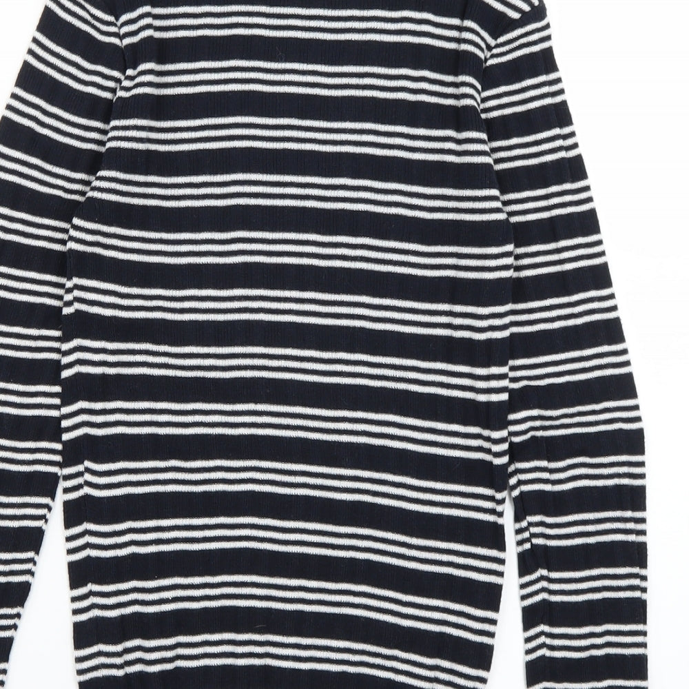 Primark Womens Blue Striped Knit Pullover Jumper Size S