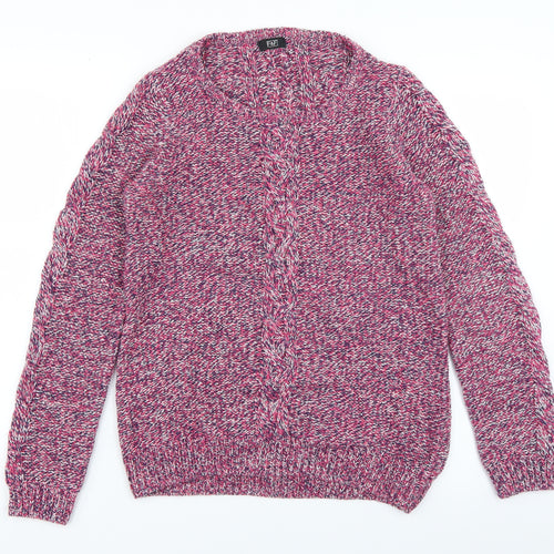 F&F Womens Pink  Knit Pullover Jumper Size 8