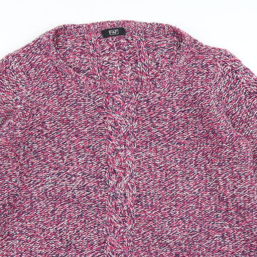 F&F Womens Pink  Knit Pullover Jumper Size 8