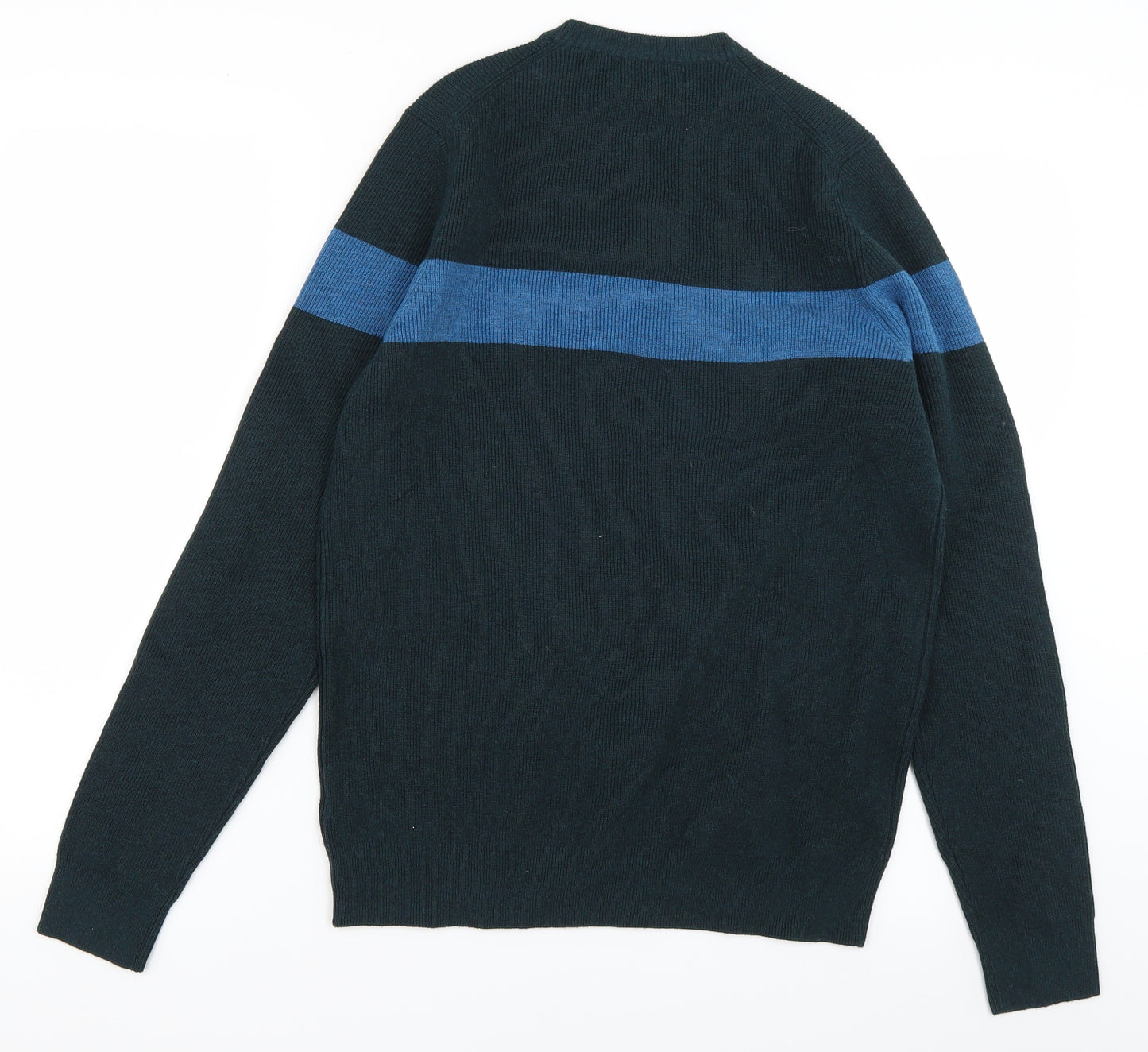 M&S  Mens Red Striped Knit Pullover Jumper Size M